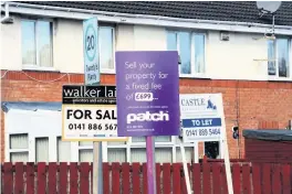  ??  ?? Growth The cost of a house in Renfrewshi­re has risen by eight per cent