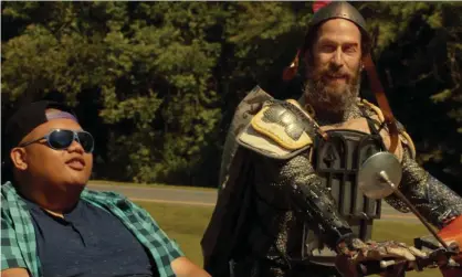  ??  ?? Randomly matched … Jacob Batalon and Tim Blake Nelson in The True Don Quixote. Photograph: Signature Entertainm­ent