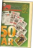  ?? ?? Tipsbladet fylder 50 år i 1992 og fejrer det med et overdådigt 32 siders tillaeg.