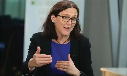  ?? Photograph: Getty Images ?? Former European Union Trade Commission­er, Cecilia Malmström, told an Australia Institute webinar that Australia needs to do more on climate change.