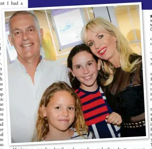  ??  ?? new home: Geraldine McFadden, left, with her husband Robbie and two daughters; above, Puerto del Carmen in Lanzarote,