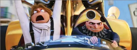  ?? THE ASSOCIATED PRESS ?? Gru’s brother Dru, left, (both voiced by Steve Carell) is an annoying addition to the story line, says reviewer Rick Bentley.