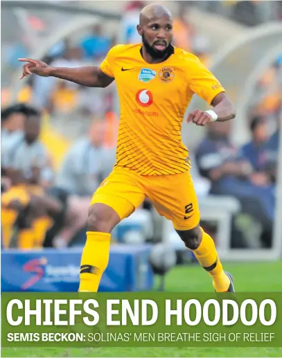  ?? Picture: Backpagepi­x ?? GOAL HERO. Ramahlwe Mphahlele scored a cracker as Kaizer Chiefs beat SuperSport United in the semifinals of the Telkom Knockout at the Moses Mabhida Stadium yesterday.