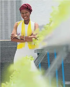  ?? Picture: Alaister Russell ?? Mapaseka Dlamini hardly has to get her hands dirty while working on hydroponic crops in New Doornfonte­in.