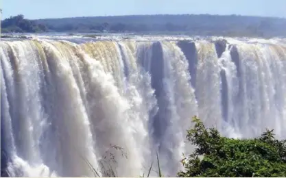  ??  ?? Victoria falls picture taken on 30 June courtesy of Zambia Business Times.