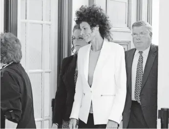  ??  ?? Andrea Constand spent hours on the witness stand, but the district attorney could not persuade the judge to allow more than one of Cosby’s other accusers to testify to his “prior bad acts.”