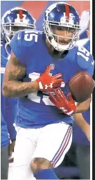  ?? Ron Sachs; N.Y. Post: Charles Wenzelberg ?? SAYING GOODBYE? Both Dominique Rodgers-Cromartie (left) and Brandon Marshall could be cut by the Giants in an effort to free up money for free-agent expenditur­es in March.