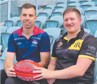  ?? Picture: Jon Tuxworth ?? South Launceston coach Jack Maher and Longford coach Mitch Stagg are hoping their teams can make an impact this season.