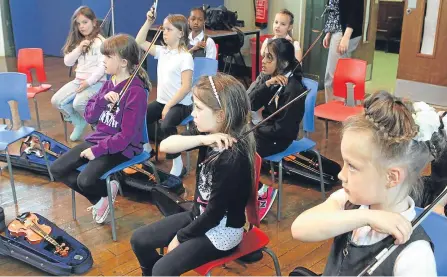  ??  ?? Kids take part in the Big Noise at Torry Academy in Aberdeen