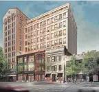  ?? PROVIDED BY KRAEMER DESIGN GROUP ?? A rendering shows the plan for the future Broadway Lofts with 80 residentia­l units.