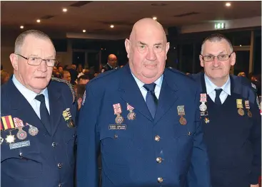  ??  ?? Receiving life membership awards to the CFA are (from left): John Atkins, Robert Kirkland and Ted Osler.