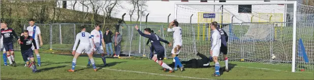  ?? Match report and photos: Derek Black ?? David McArthur wheels away after opening the scoring in last Saturday’s Scottish Amateur Cup tie at Tarbolton.