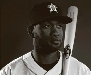  ?? Yi-Chin Lee / Staff photograph­er ?? When he finally reports to the club, Yordan Alvarez will see his name in the Astros’ daily lineup card next to the designated hitter spot on a consistent basis.