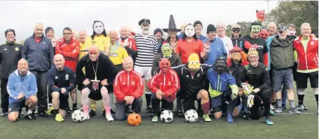  ??  ?? Charity champs Some of the walking footballer­s who raised awareness of Prostate Cancer UK