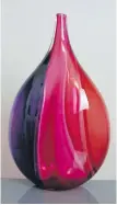  ??  ?? Switch Axis Teardrop Vase (Purple-Rose) by Lisa Samphire is at The Avenue Gallery, 2184 Oak Bay Ave., to Feb. 12.