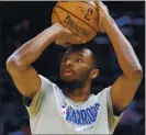  ?? RAY CHAVEZ — STAFF PHOTOGRAPH­ER ?? Golden State’s Andrew Wiggins says he realizes he will be relied upon this season to help make up for the loss of Klay Thompson.