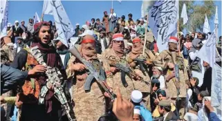  ??  ?? GAINING CONTROL: The Taliban are reportedly sweeping across Afghanista­n’s rural areas, bringing more territorie­s under their control.