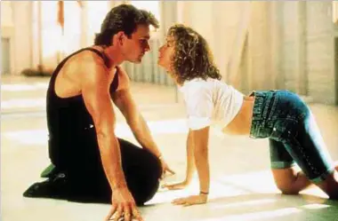  ?? Foto: LW-Archiv ?? Nur vor der Kamera stets ein Traumpaar: Jennifer Grey (als Frances) und Patrick Swayze (als Johnny) im Film-Klassiker „Dirty Dancing“.