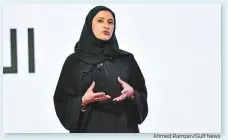  ?? Ahmed Ramzan/Gulf News ?? Sara Al Amiri, during the launching of Projects of the 50 at Emirates Towers in Dubai.