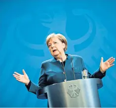  ??  ?? Angela Merkel, the German chancellor, struck a chord with her message to its citizens