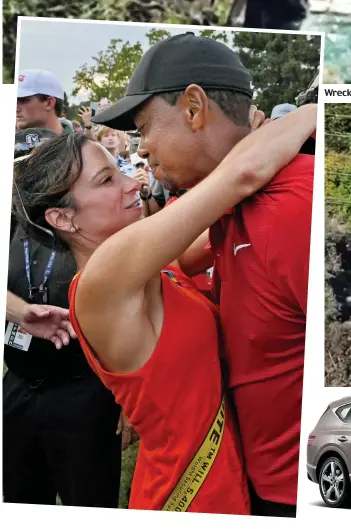  ??  ?? Girlfriend: Tiger Woods with Erica Herman at a golf tournament