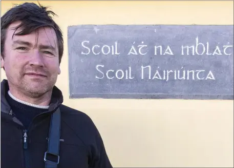  ?? Photo by John Reidy ?? Sliabh Luachra Musician in Residence Eoin Stan O’Sullivan pictured during his visit to Áth na mBláth National School.