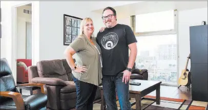  ??  ?? Mona Shield Payne Becky and Lahm Dutro are longtime Las Vegas residents who recently purchased their dream home at Juhl, a loft-style community in Downtown Las Vegas.