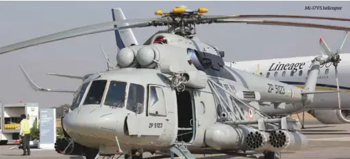  ??  ?? Mi-17V5 helicopter