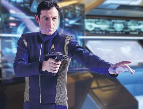  ?? JAMES DIMMOCK/CBS ?? Jason Isaacs stars as Captain Gabriel Lorca in Star Trek: Discovery, which airs on Space in Canada and streams on CraveTV. CBS is expanding into Canada with a 260,000-square-foot site in Mississaug­a, Ont., to serve as its base in a burgeoning hub of film and TV production.