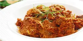  ?? — Filepic ?? Rendang Minang in Negri Sembilan originated from the Minangkaba­u people who settled in the state many centuries ago, but has since evolved from the original version of the recipe.