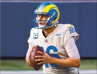 ?? ABBIE PARR – GETTY IMAGES ?? Quarterbac­k Jared Goff missed the Rams’ regular-season finale against Arizona following thumb surgery.