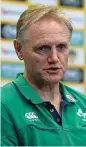  ??  ?? VEXED: Joe Schmidt