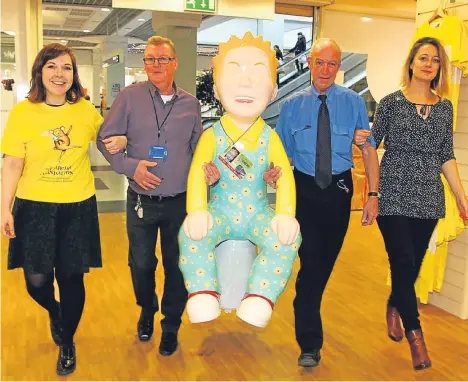 ??  ?? HAVE a break, have a biscuit — and help raise vital funds for the Archie Foundation.
That’s the message from Stagecoach which has loaned its Oor Wullie statue, Biscuit Break, to the Archie shop in Dundee’s Wellgate.
Archie director of fundraisin­g...