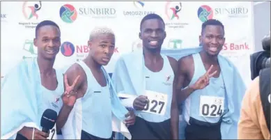  ?? ?? The perennial saviours:
Athletics 4x400m relay team won a gold medal yesterday