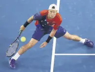  ??  ?? Lleyton Hewitt in action against James Duckworth in the Australian Open, Melbourne, Australia, Jan. 19, 2016.