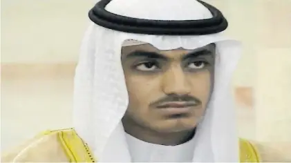  ?? AP ?? El hijo. Imagen de Hamza Bin Laden, de 19 años. Se desconoce el nombre de la mujer con la que se casó.