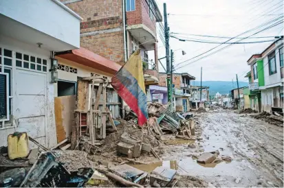  ?? FOTO ?? El desastre de la avalancha en Mocoa, en abril de 2017, dejó en evidencia que su Plan de Ordenamien­to Territoria­l, POT, no contempló las amenazas naturales que tenía.