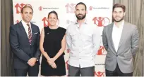  ?? FUENTE EXTERNA ?? Antonio Espaillat, Alba Rodríguez, Jonathan Rivera y Luis Mauricio Bogaert, en un aparte del coctel donde se dieron a conocer detalles del evento de polo dedicado a Tony Rivera.