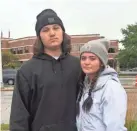  ?? EVAN CASEY / NOW NEWS GROUP ?? Shayne Piering and Alana Kubicki said they were dragged out of their car by Wauwatosa police on Saturday night after officers thought they were part of a car caravan protest in the city.