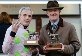  ?? Pic: PA ?? This is a swathe of Let’s dance: Ruby Walsh (left) and Willie Mullins (right)