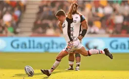  ?? ?? VITAL: George Ford’s kicking brought 11 points as Tigers eased to victory