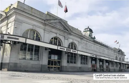  ?? TOM MARTIN/WALES NEWS SERVICE ?? Cardiff Central train station