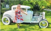  ?? Photo / Rebecca Mauger ?? Lisa Sawyer and her Marilyn Monroe-themed Model A Coupe is making its first appearance at Beach Hop.