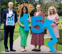  ?? ?? Pictured at the launch of the Going for Growth programme are (l-r): Leo Clancy, CEO Enterprise Ireland; Chupi Sweetman-Durney, programme Lead Entreprene­ur; Derval O’Rourke, Going for Growth past participan­t; and KPMG partner Olivia Lynch