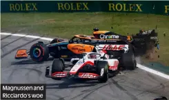  ?? ?? Magnussen and Ricciardo’s woe