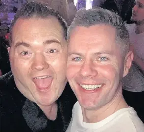 ??  ?? MATE DATE Barclay posted this picture of himself with MacKay on a night out online
