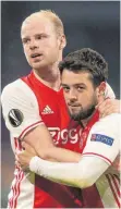  ?? FOTO: DPA ?? Ajax ist wieder da in Europa: Kapitän Davy Klaassen und Amin Younes (re.) freut es.