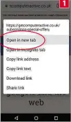  ??  ?? Tap and hold a link, then tap 'Open in new tab'