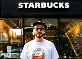  ?? ?? Austin Locke was fired from Starbucks last July. Photograph: Luigi Morris/Left Voice