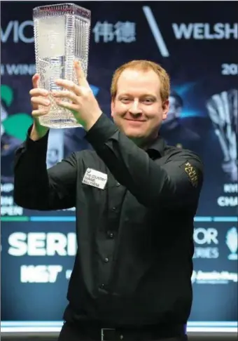  ??  ?? Jordan Brown, the shock winner of the Welsh Open.